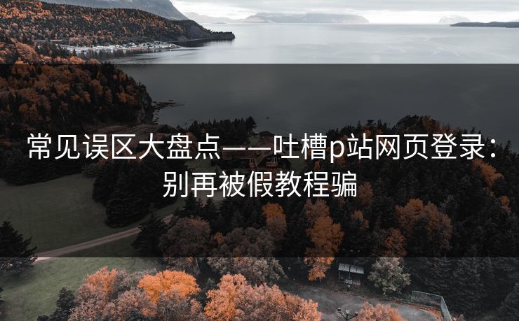 常见误区大盘点——吐槽p站网页登录：别再被假教程骗