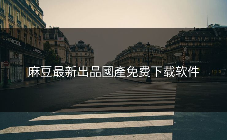 麻豆最新出品國產免费下载软件